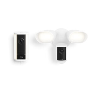 Spotlight Cam Pro, Plug-in (2nd Gen) + Floodlight Cam Pro (2nd Gen) Featuring Retinal 4K
