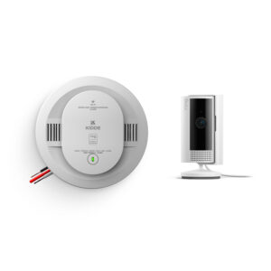 KIDDE Wired Smart Smoke & Carbon Monoxide Alarm + Indoor Cam (2nd Gen) Works with Ring Alarm Security System
