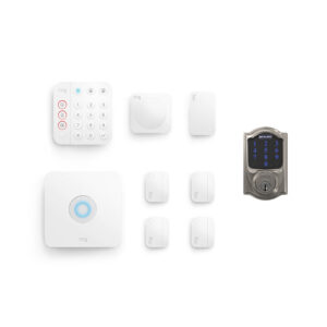 8-Piece Alarm Security Kit + Schlage Connect Smart Deadbolt 2nd Generation